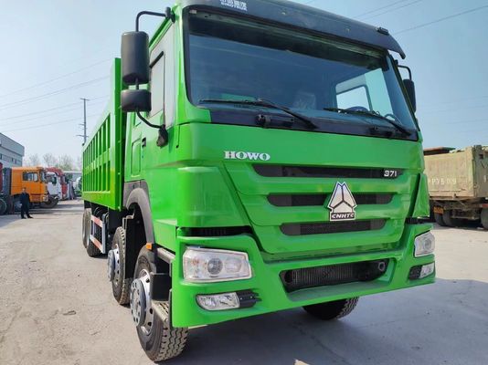 Colore verde Sinotruk HOWO 8*4 Camioneria di scarico Camioneria usata con pneumatico DOT certificato 12.00r20