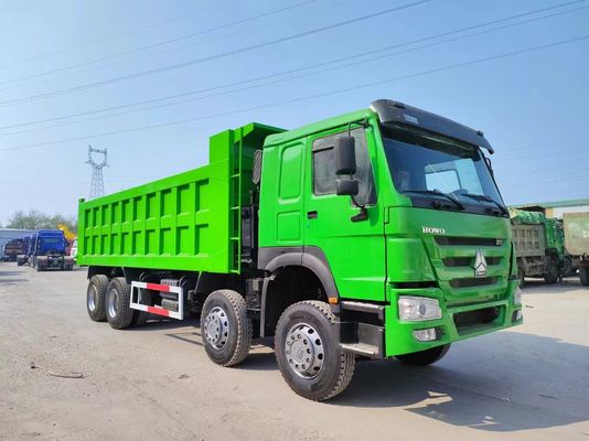 6×4 ruota motrice 12 ruote colore verde Sinotruk HOWO 8*4 Camion spazzatura Camion usato