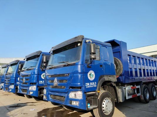 Trasmissione manuale Tipo 6×4 ruota motrice Sinotruck HOWO Blu Dump Truck 10 pneumatici