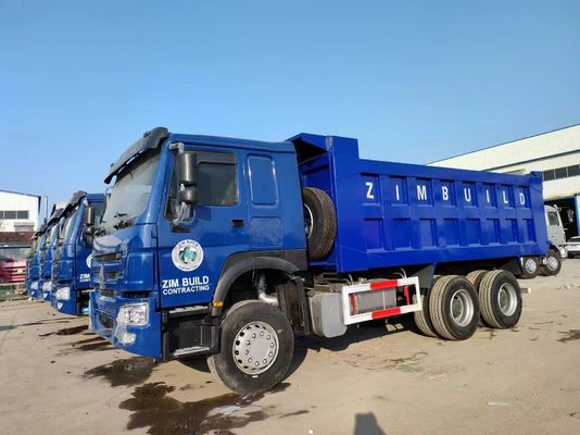 Trasmissione manuale Tipo 6×4 ruota motrice Sinotruck HOWO Blu Dump Truck 10 pneumatici