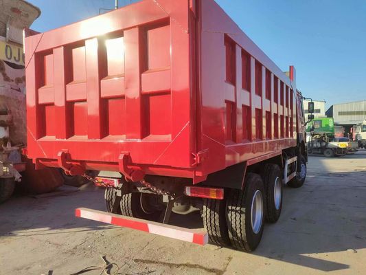 10 pneumatici rosso HOWO 6*4 Dump Truck e di seconda mano 351-450hp con design radiale