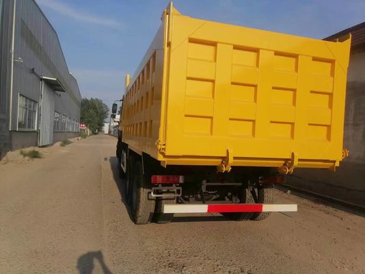 Disegno pneumatico radiale Sinotruck HOWO 6*4 Camionetto a scarico giallo con cambio manuale