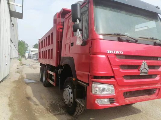 6X4 HOWO 16 20 metri cubici 10 ruote Motore diesel Miniera Camionetti di scarico Camionetti di ribaltamento in rosso