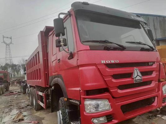 6X4 HOWO 16 20 metri cubici 10 ruote Motore diesel Miniera Camionetti di scarico Camionetti di ribaltamento in rosso