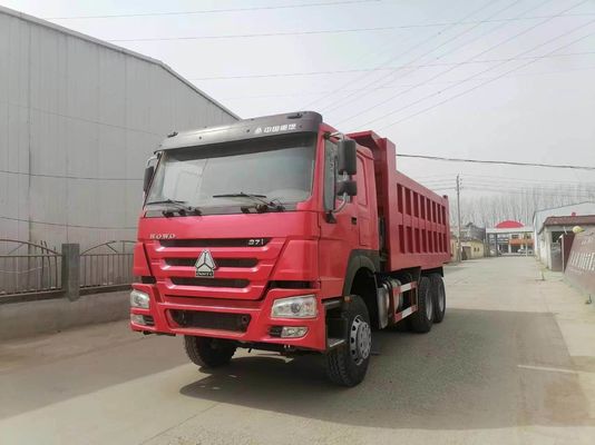 6X4 HOWO 16 20 metri cubici 10 ruote Motore diesel Miniera Camionetti di scarico Camionetti di ribaltamento in rosso