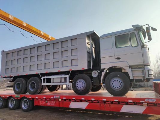 Shacman 8X4 Used Dump Truck 375HP 12 ruote 40t Front Lifting Style Potenza da cavallo 351-450hp